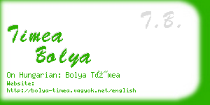 timea bolya business card